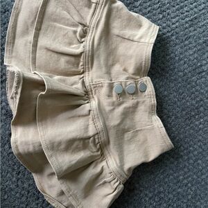 SHEIN Tan Mini Skirt with Button Detail